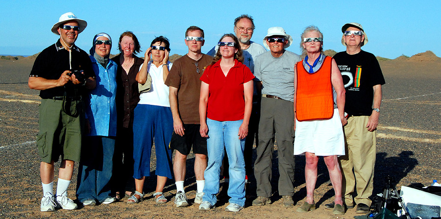 GETTING READY TO VIEW A TOTAL SOLAR ECLIPSE - GOBI DESERT 8-1-2008