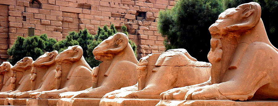 THE ENTRANCE TO THE TEMPLE OF KARNAC