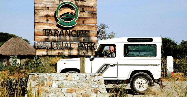 ENTRANCE TO TARANGIRE NATIONAL PARK IN TANZANIA