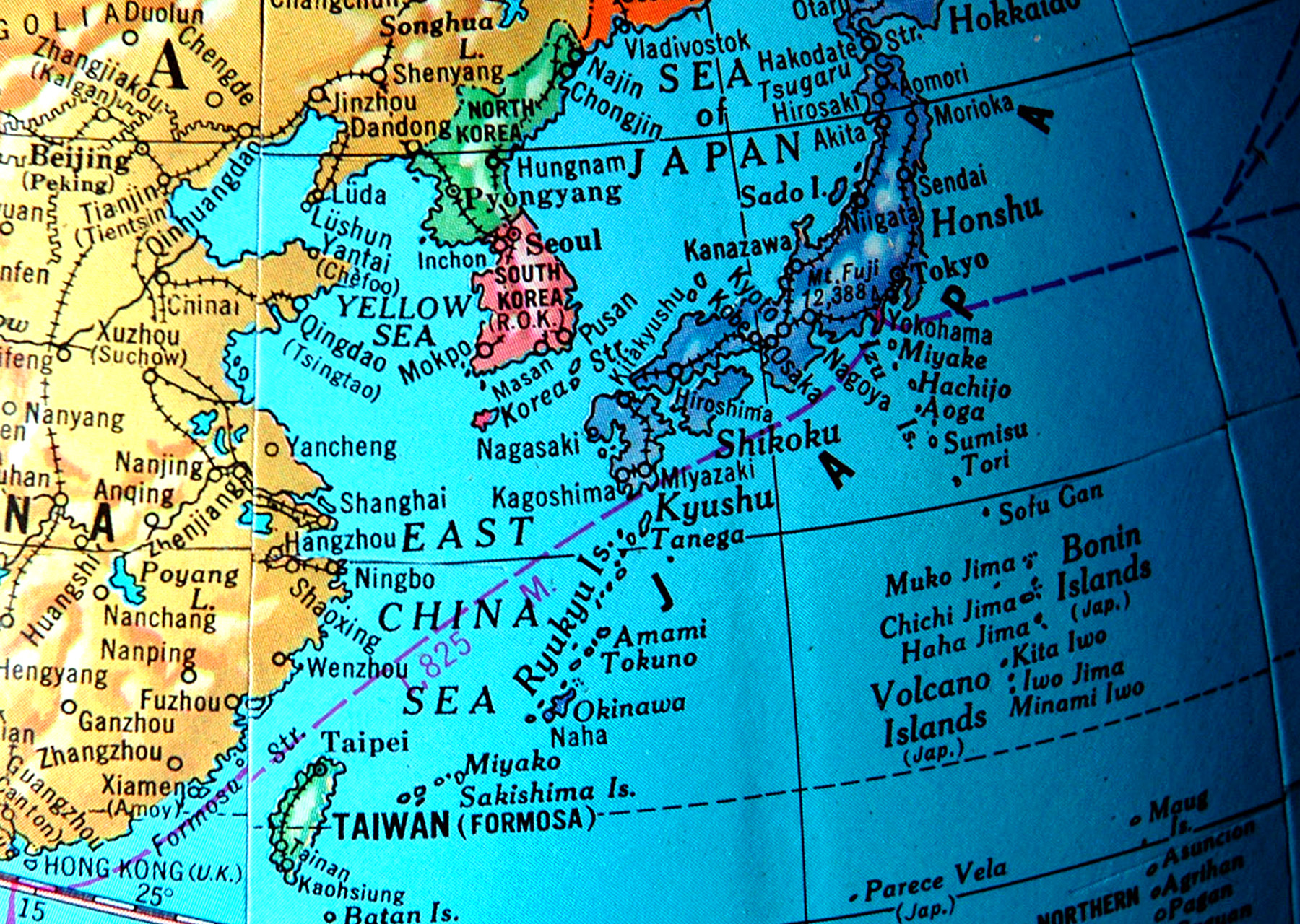 MAP OF THE EAST CHINA SEA AREA