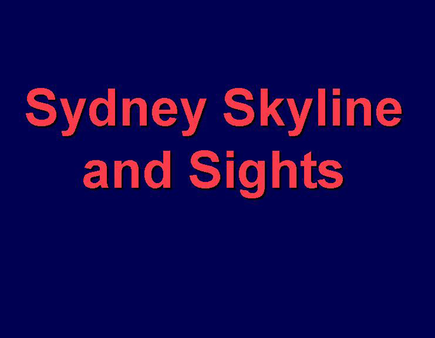 Eclipse 2012 - A04 - Title - Sydney Sights