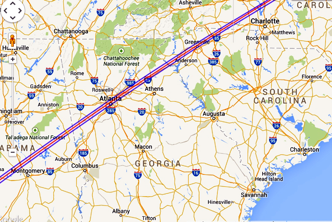Eclipse 1984 - A06 - Path thru Georgia and Carolinas