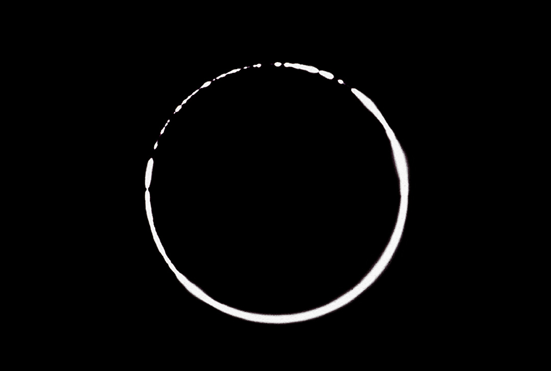 Eclipse 1984 - A14 - Annularity with Baileys Beads