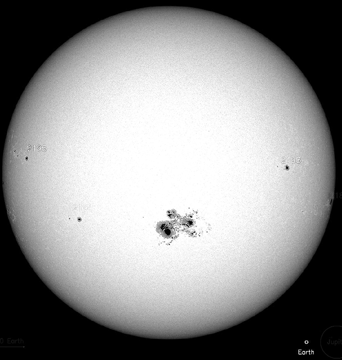 Eclipse 2014 - A30 - NASA SOHO Image at Start