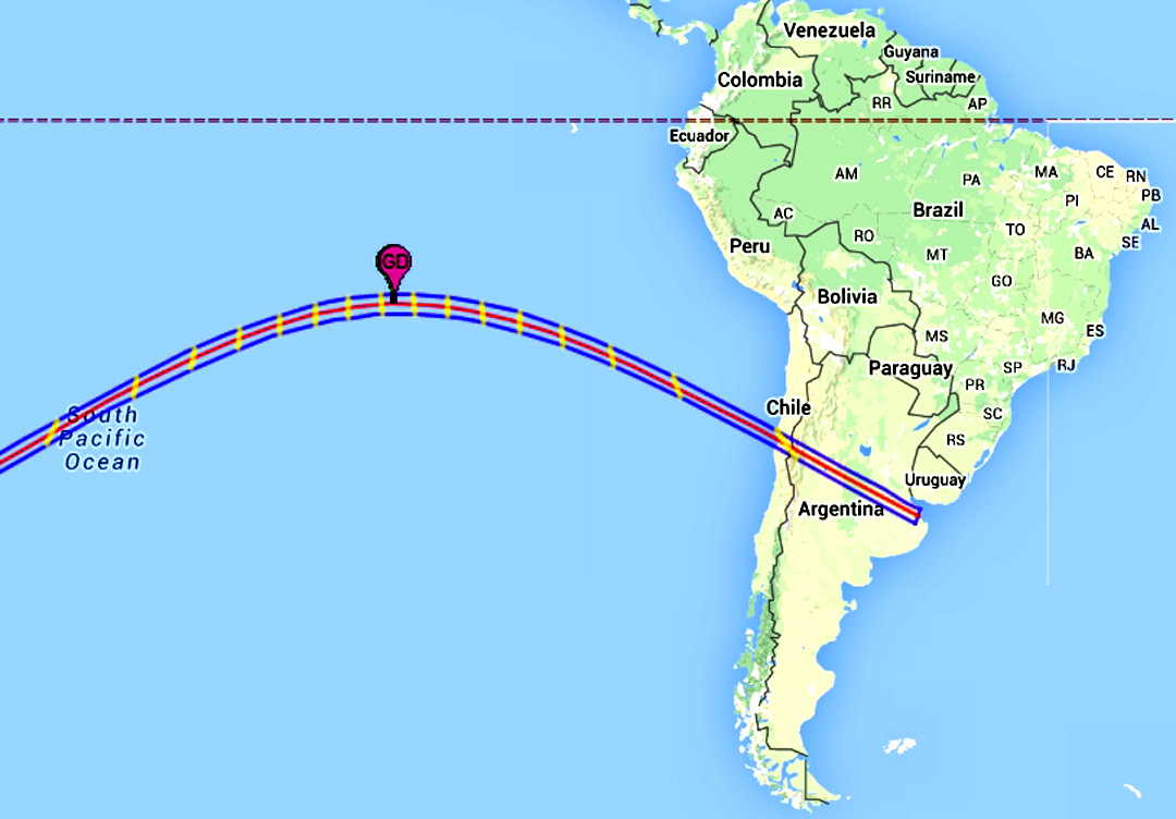 Eclipse 2019 - C04-Path over the South Pacific