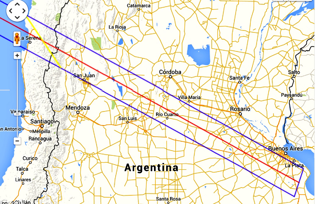 Eclipse 2019 - C06-Path over Chile and Argentina