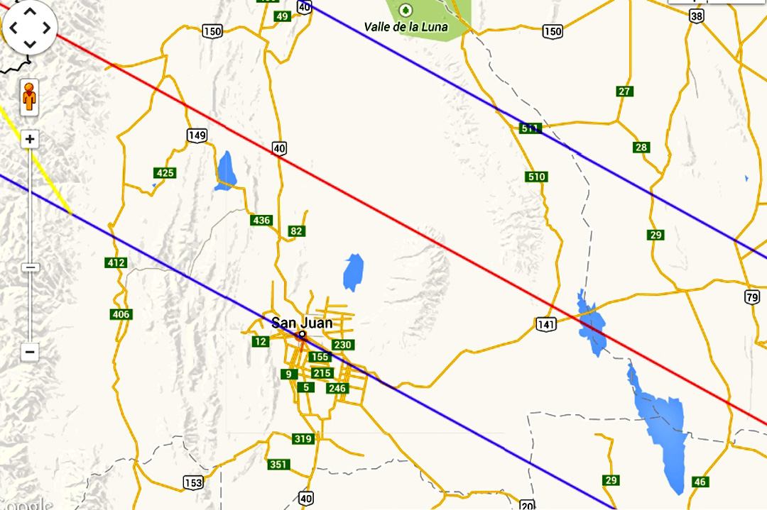 Eclipse 2019 - C16-Path over San Juan Argentina