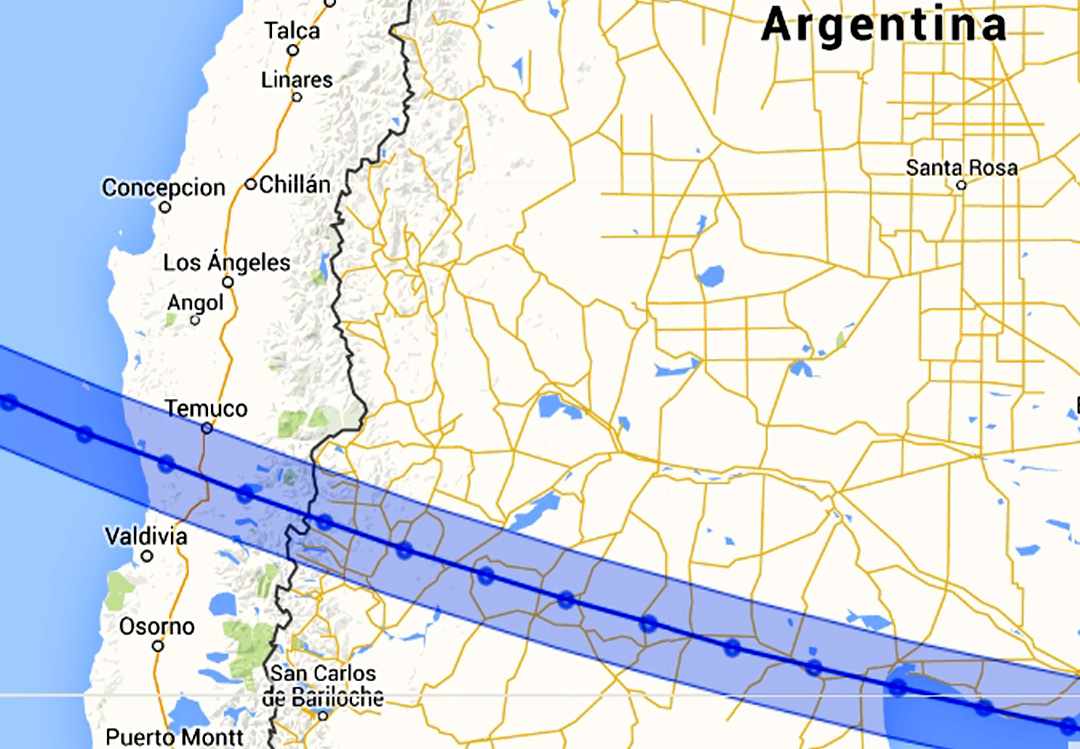 Eclipse 2020 - D08-Path over Chile and Argentina