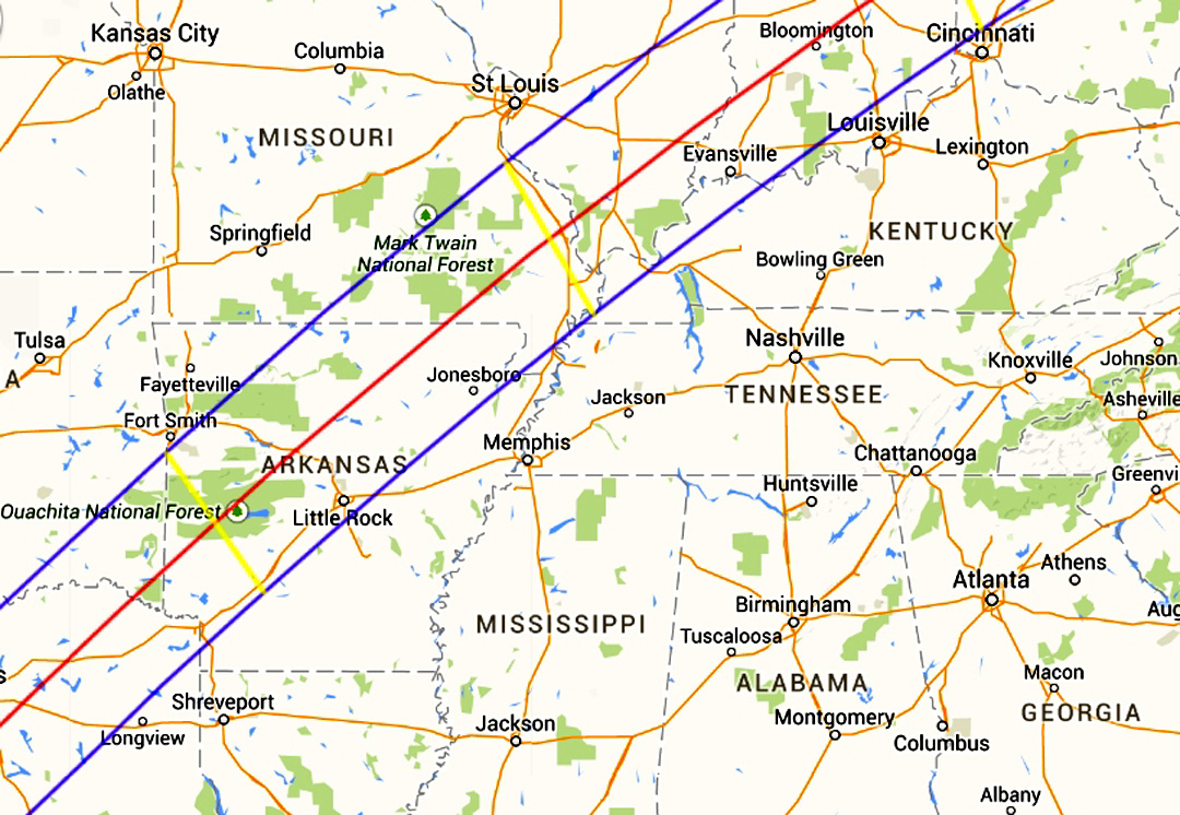 Eclipse 2024 - E08-Path thru Arkansas and Missouri - 2