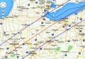 Eclipse 2024 - E18-Path over Indianapolis and Cleveland
