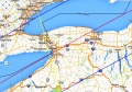 Eclipse 2024 - E22-Detailed Path over Buffalo and Rochester New York