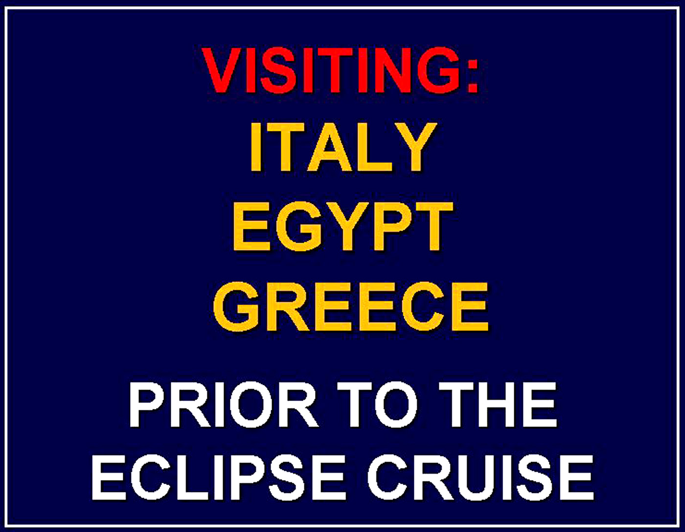 Eclipse 2006 - A12 - Title - Visiting Italy Egypt Greece