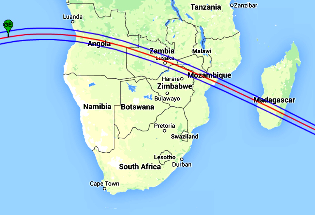 Eclipse 2001 - A04 - Path over Southern Africa