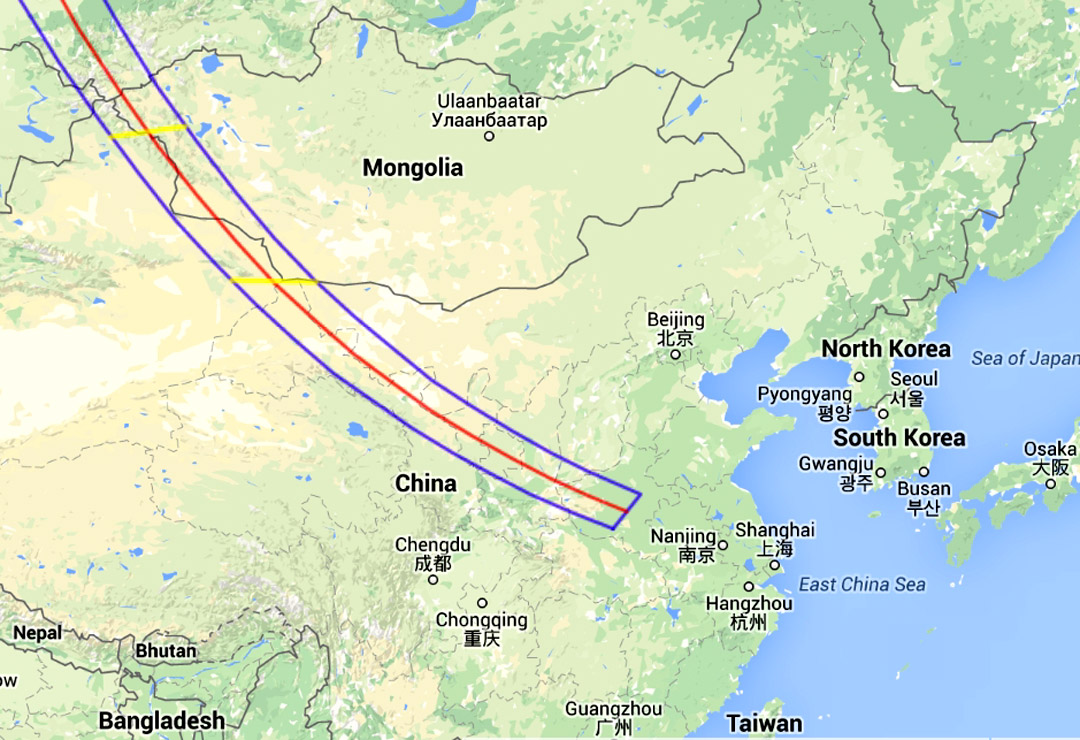 Eclipse 2008 - A04 - Path over Mongolia and China