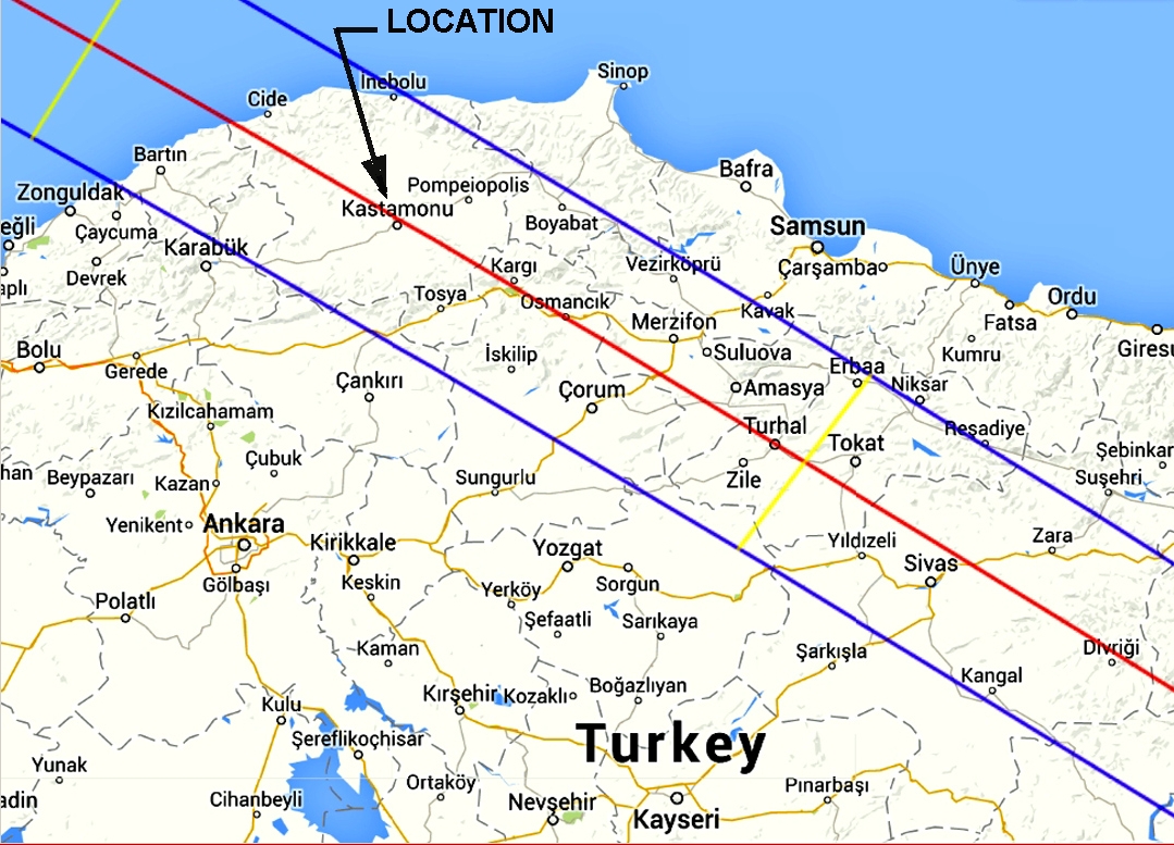 Eclipse 1999 - A06 - Path over Kastamonu Turkey