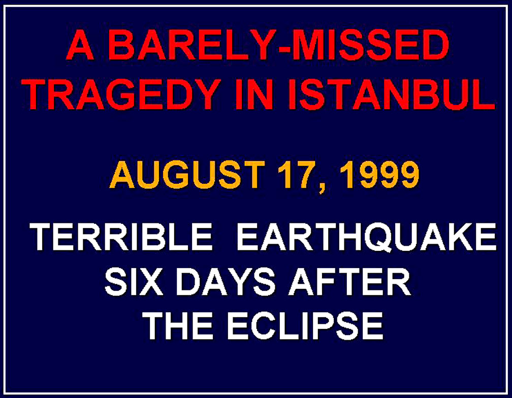 Eclipse 1999 - A70 - Title - Earthquake in Istanbul