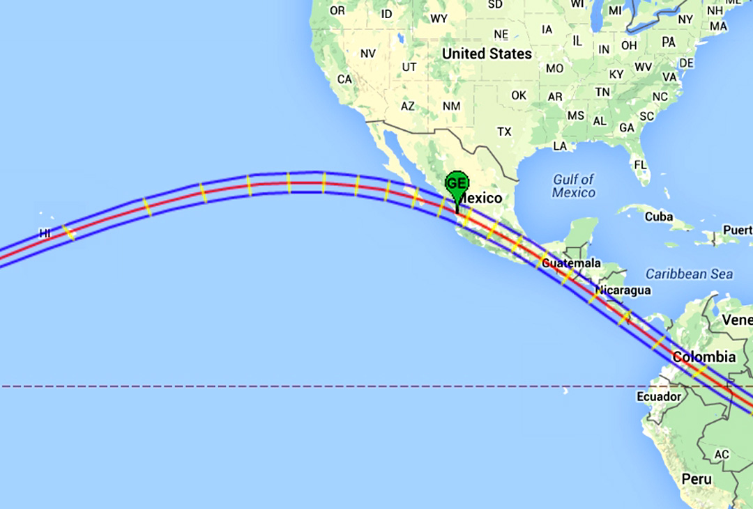 Eclipse 1991 - A02 - Path over the Earth