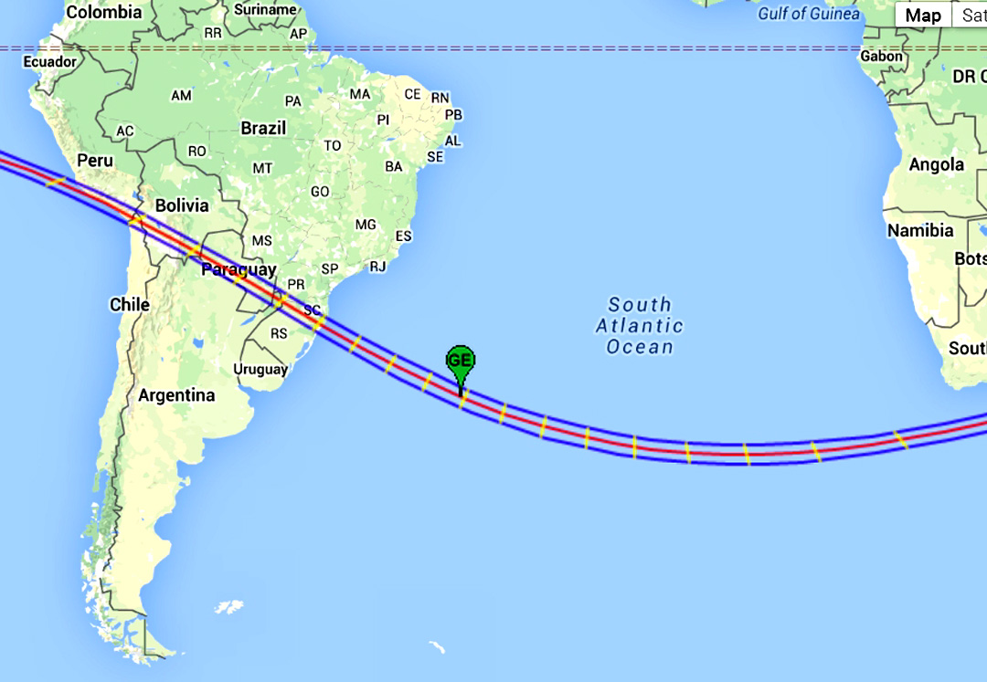 Eclipse 1994 - A02 - Path over the Earth