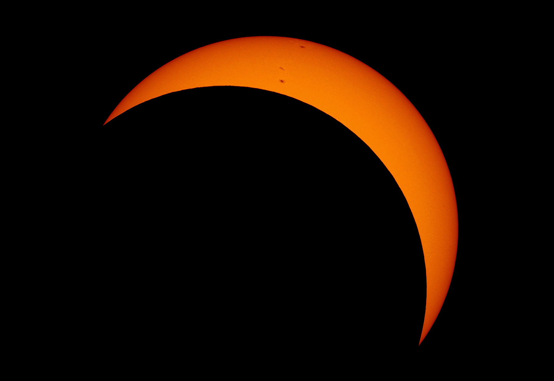 Eclipse 2017 - A30 - Partial Eclipse -10 minutes before Totality