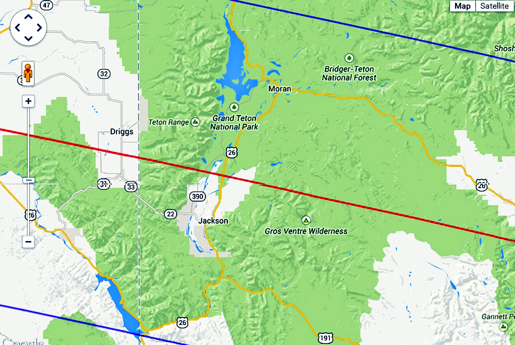 Eclipse 2017 - A36 - Path of Totality over Grand Teton National Park