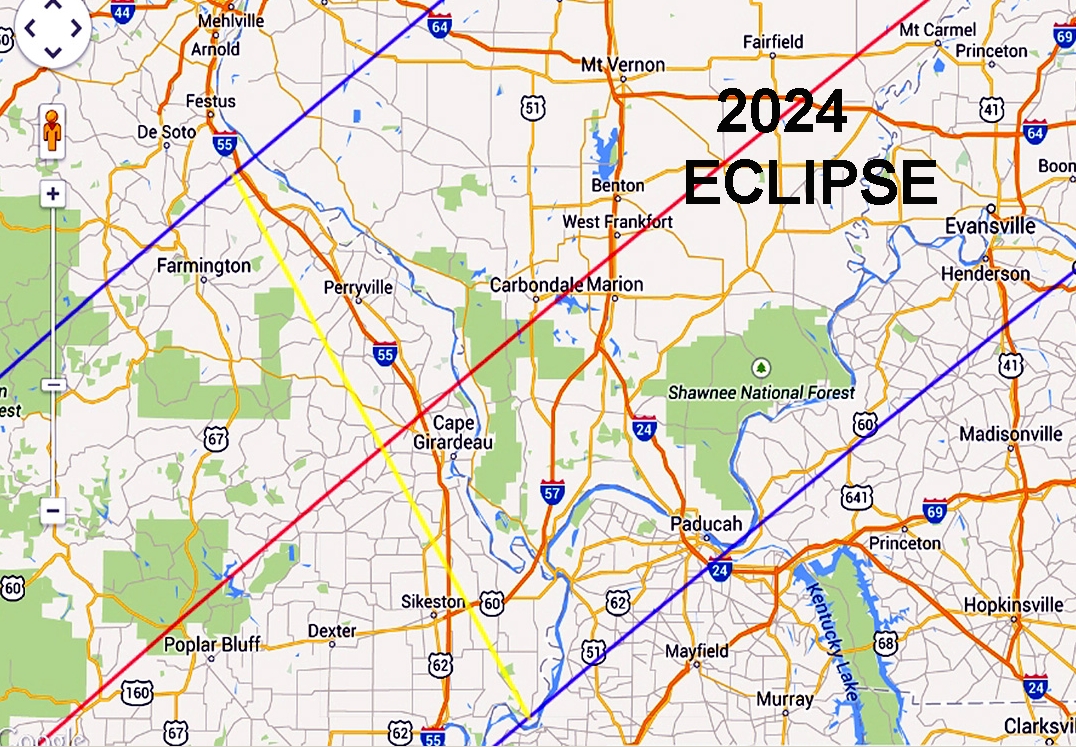 Eclipse 2017 - A90 - Path of 2024 Eclipse near GE